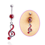 Piercing Belly Button Cristal Music Note RS