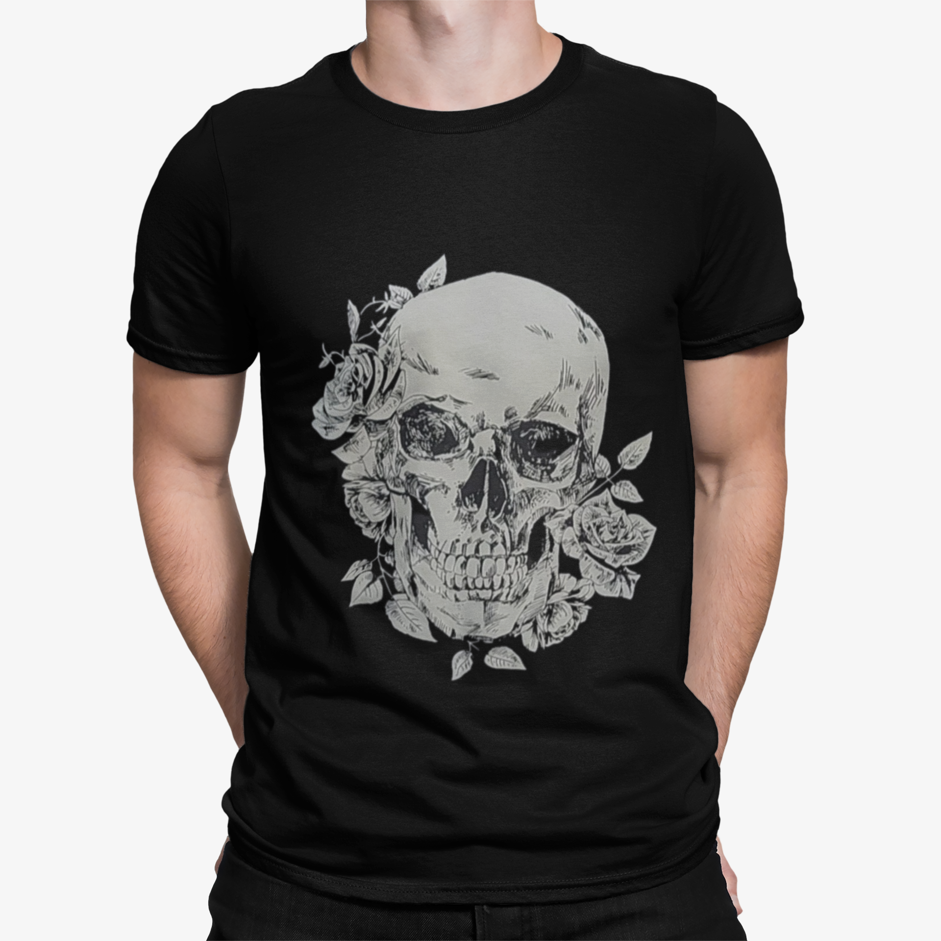 T Shirt Skull Leaf - Rock ☆ Spirit 