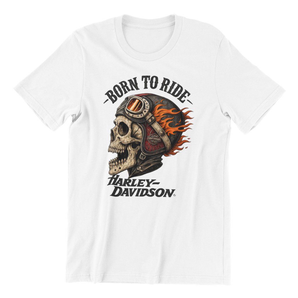 T Shirt Born to Ride Skull