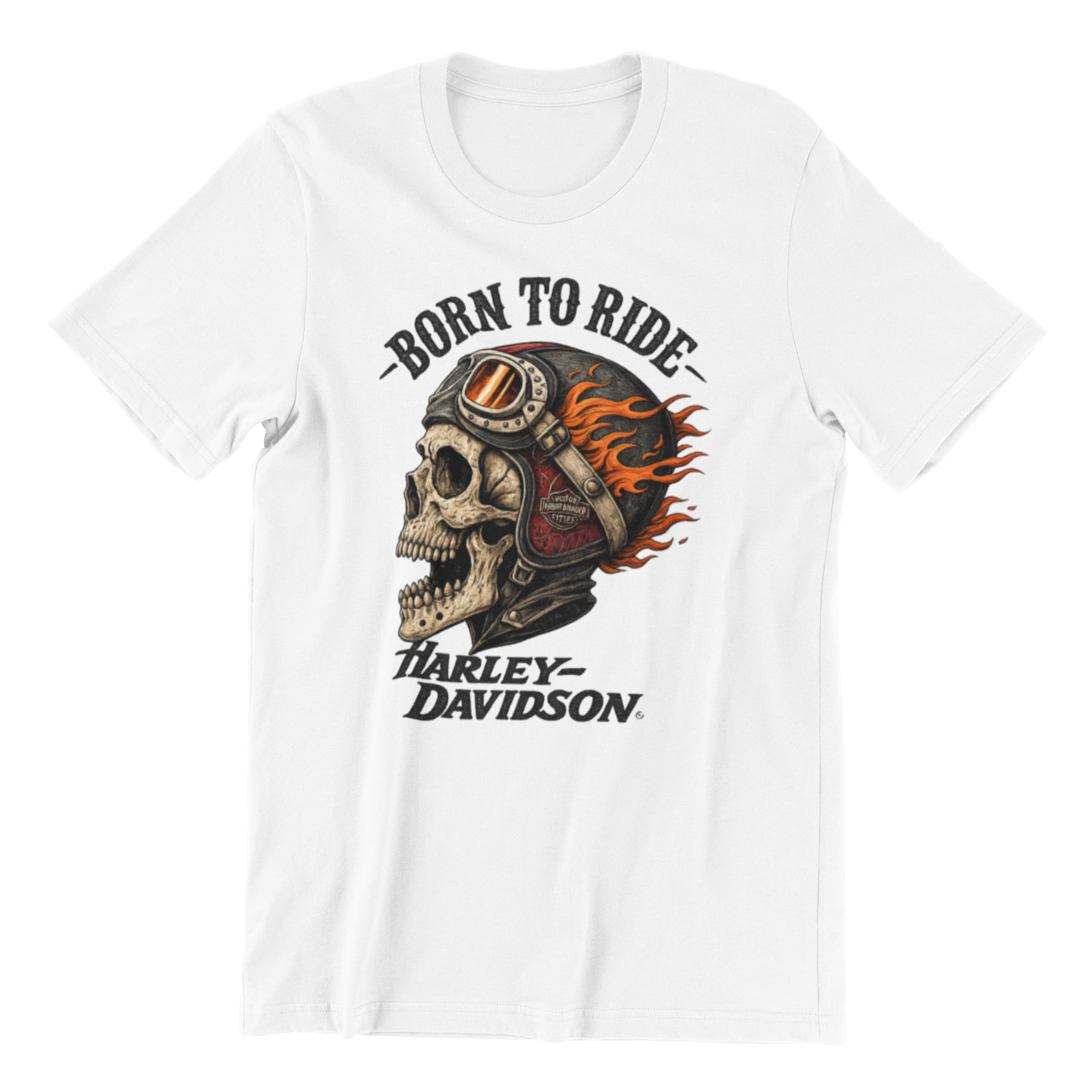 T Shirt Born to Ride Skull