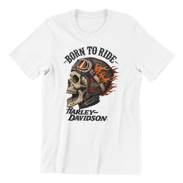 T Shirt Born to Ride Skull