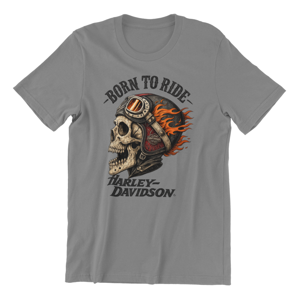 T Shirt Born to Ride Skull