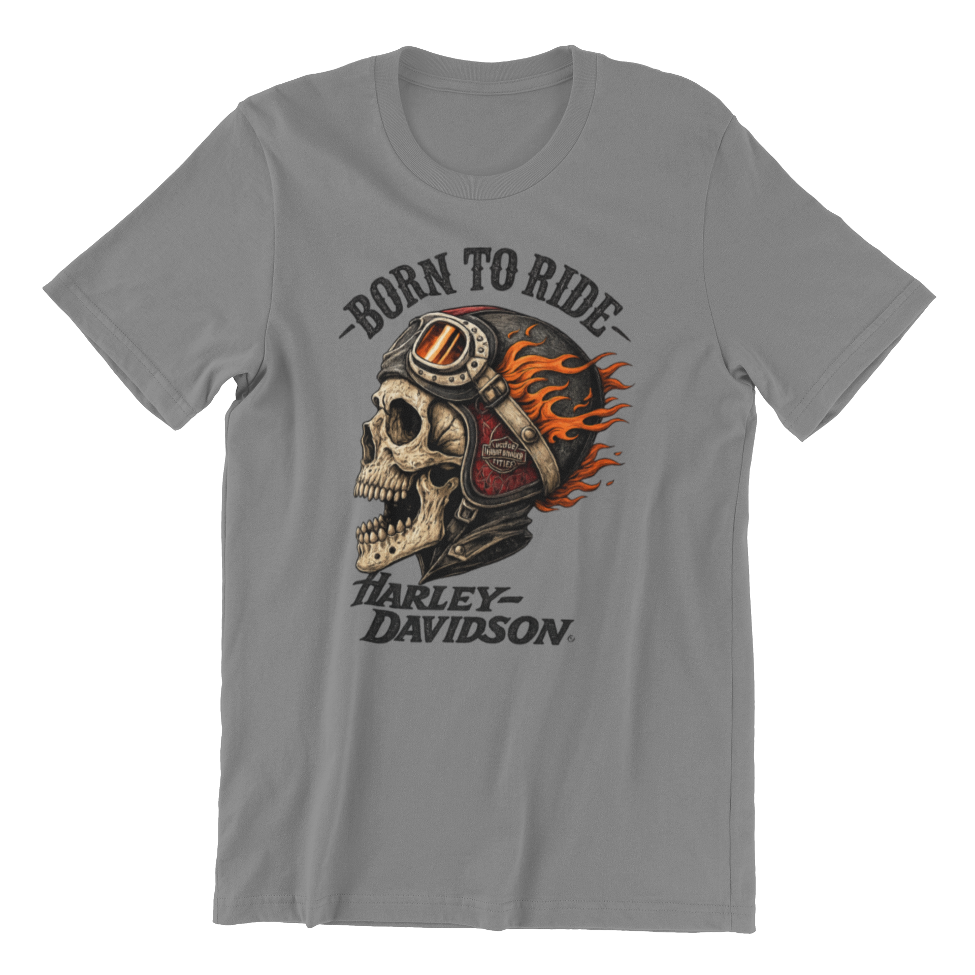 T Shirt Born to Ride Skull