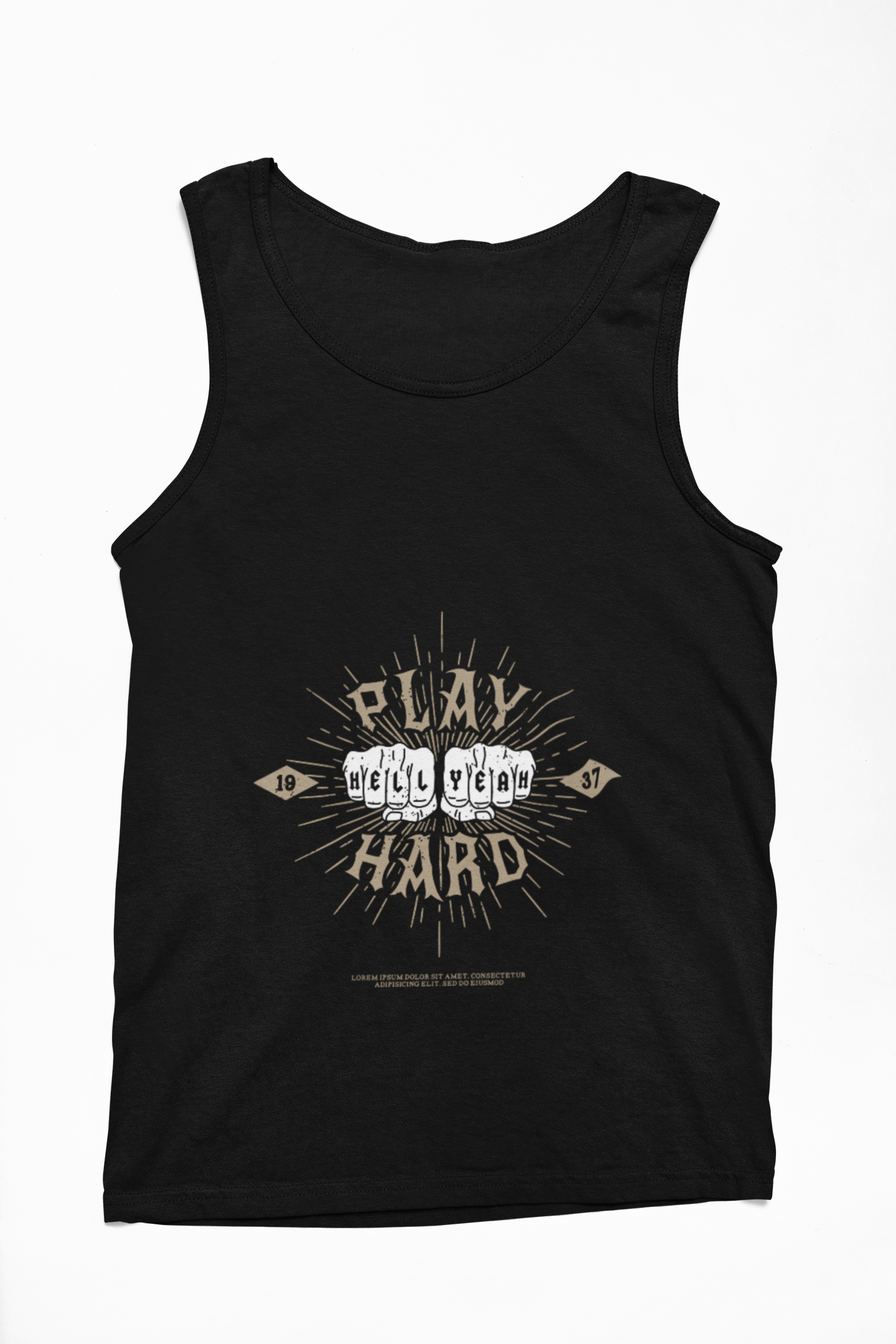 Tank Top Play Hard - Rock ☆ Spirit 