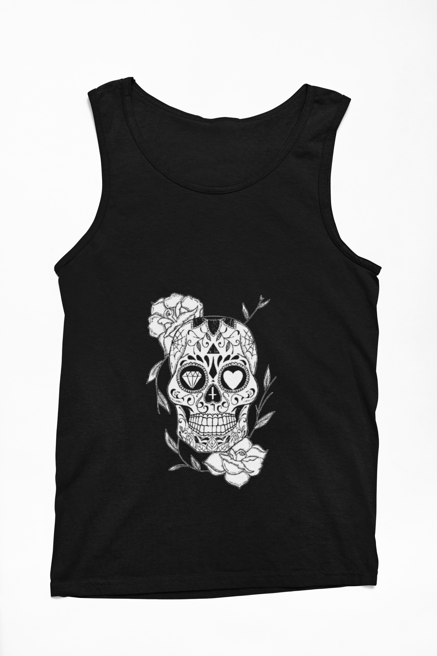 Tank Top Skull diamante corazon - Rock ☆ Spirit 