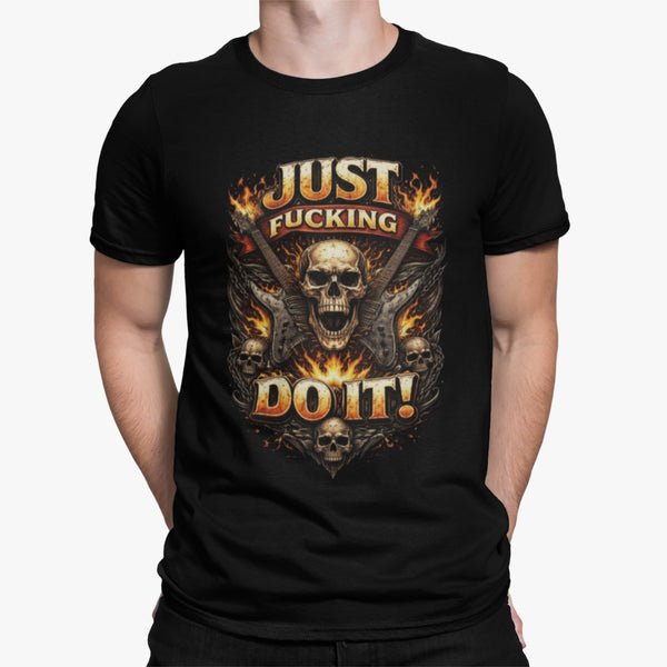 T Shirt Just F Do It Skull