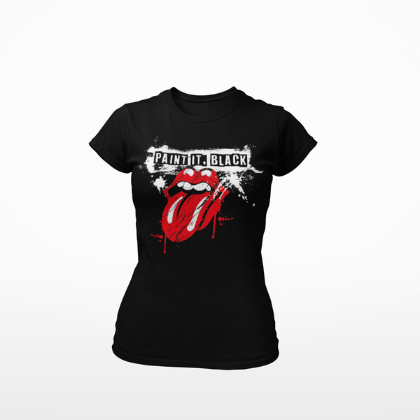 Women T shirt Paint It Black RS