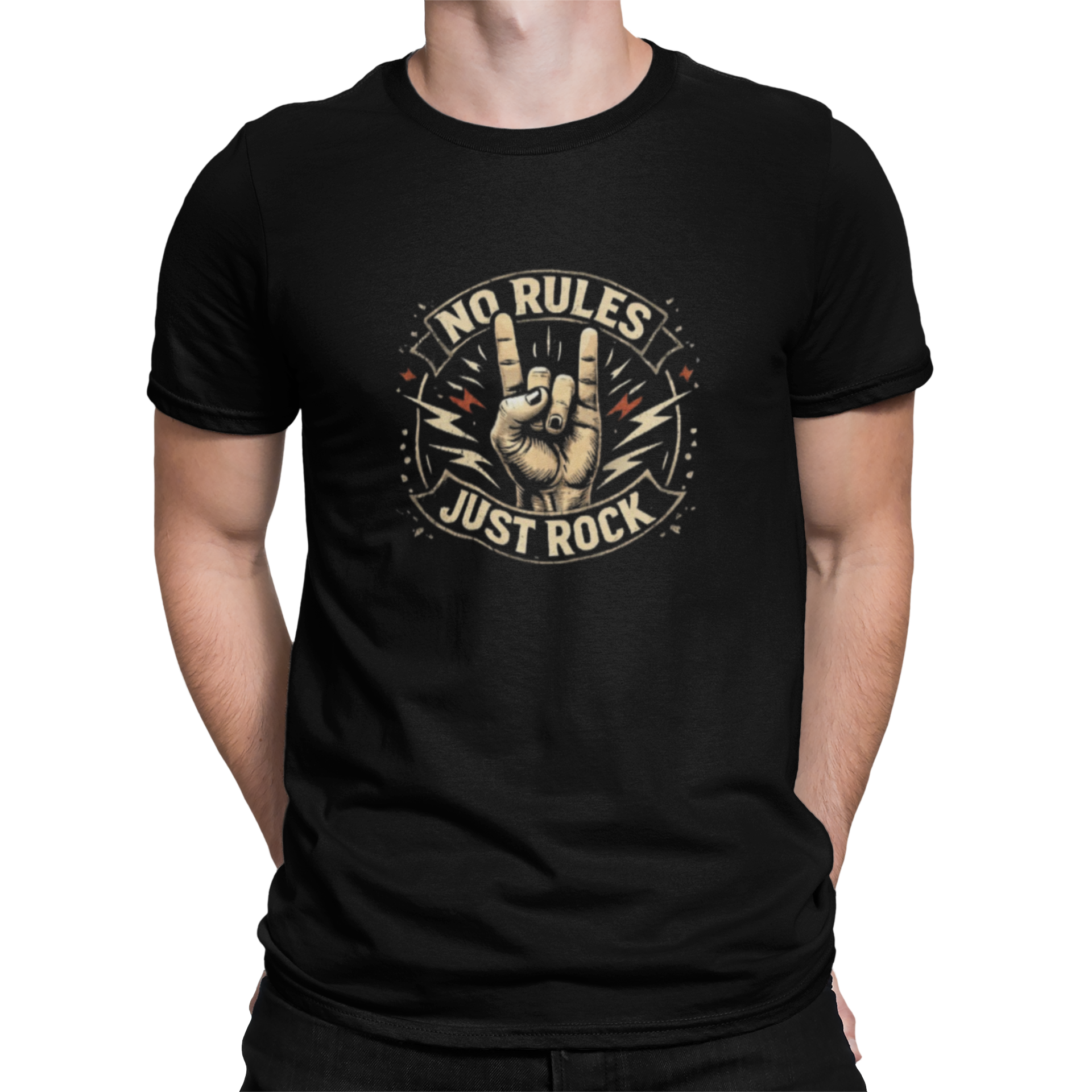 T-Shirt No Rules, Just Rock - Rock ☆ Spirit 