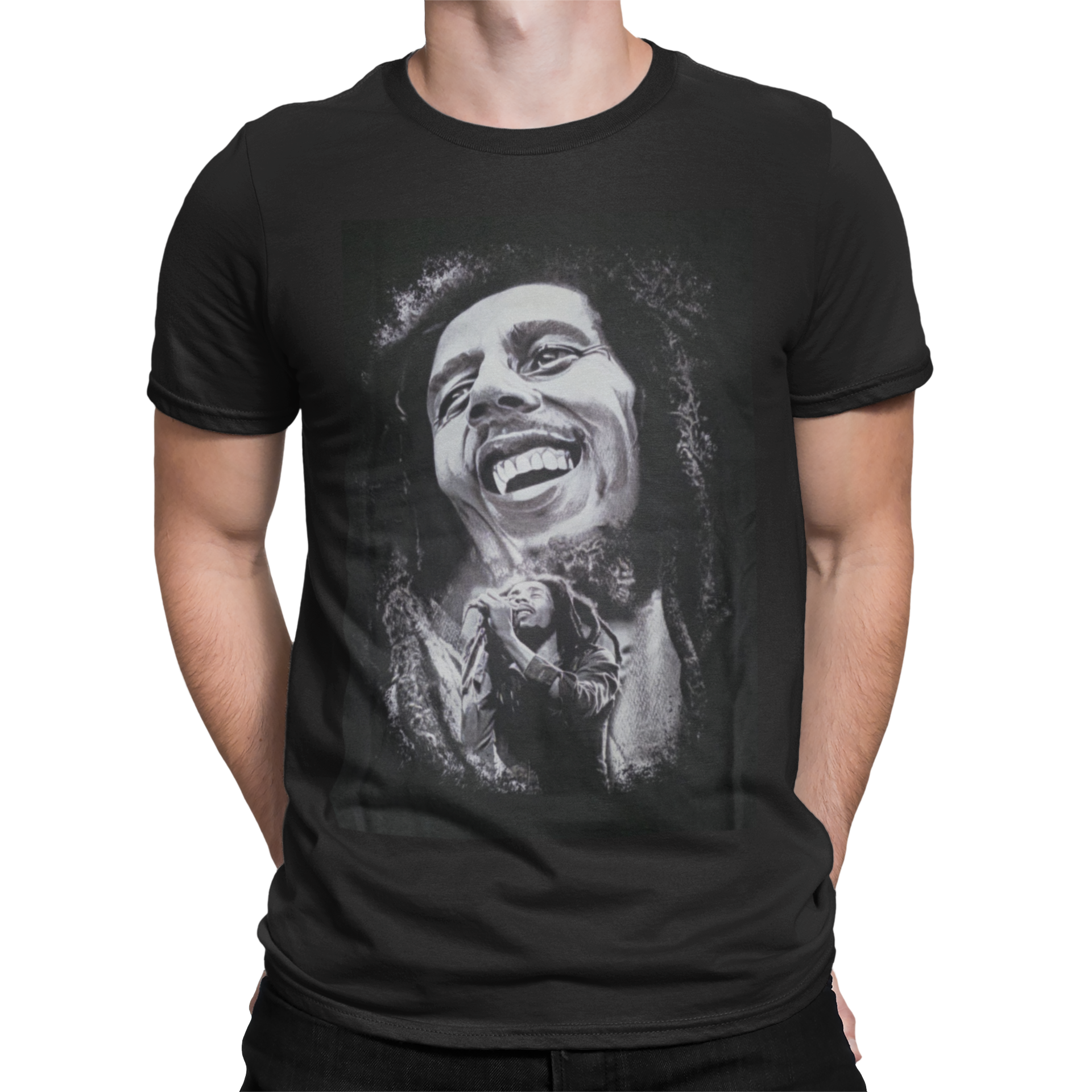 T Shirt Bob Marley B/N - Rock ☆ Spirit 