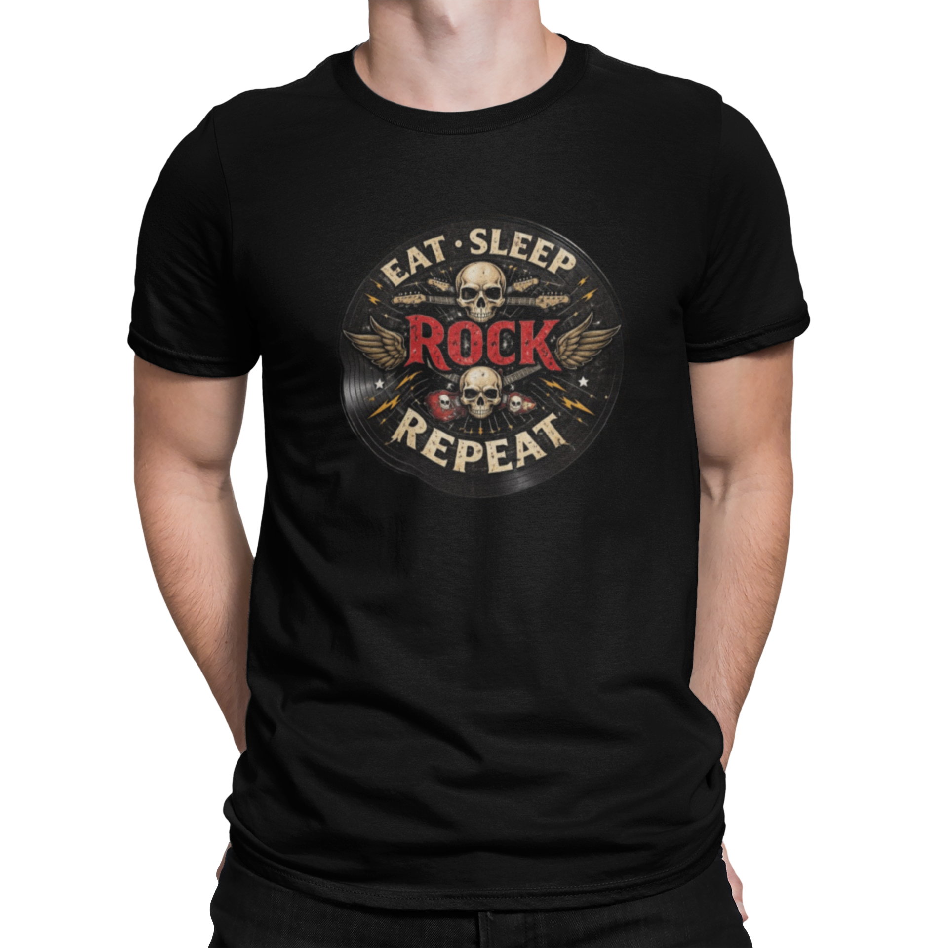 T-Shirt Repeat Rock - Rock ☆ Spirit 
