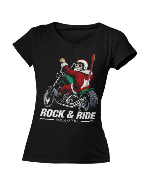 Women T shirt Rock and ride