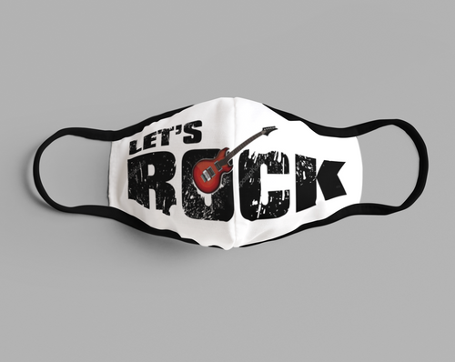 Face Mask Lets Rock. - Rock ☆ Spirit 