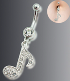 Piercing Belly Button Cristal Music Note 2 RS