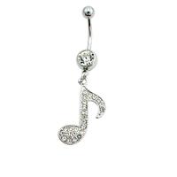 Piercing Belly Button Cristal Music Note 2 RS