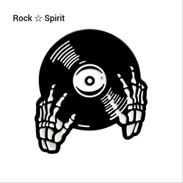 Brooch Skull Punk Black - Rock ☆ Spirit 