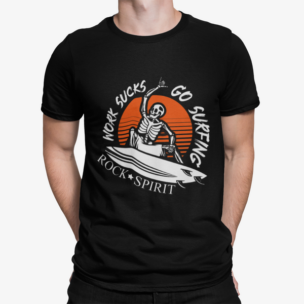 T Shirt Go Surfing Work Suks RS
