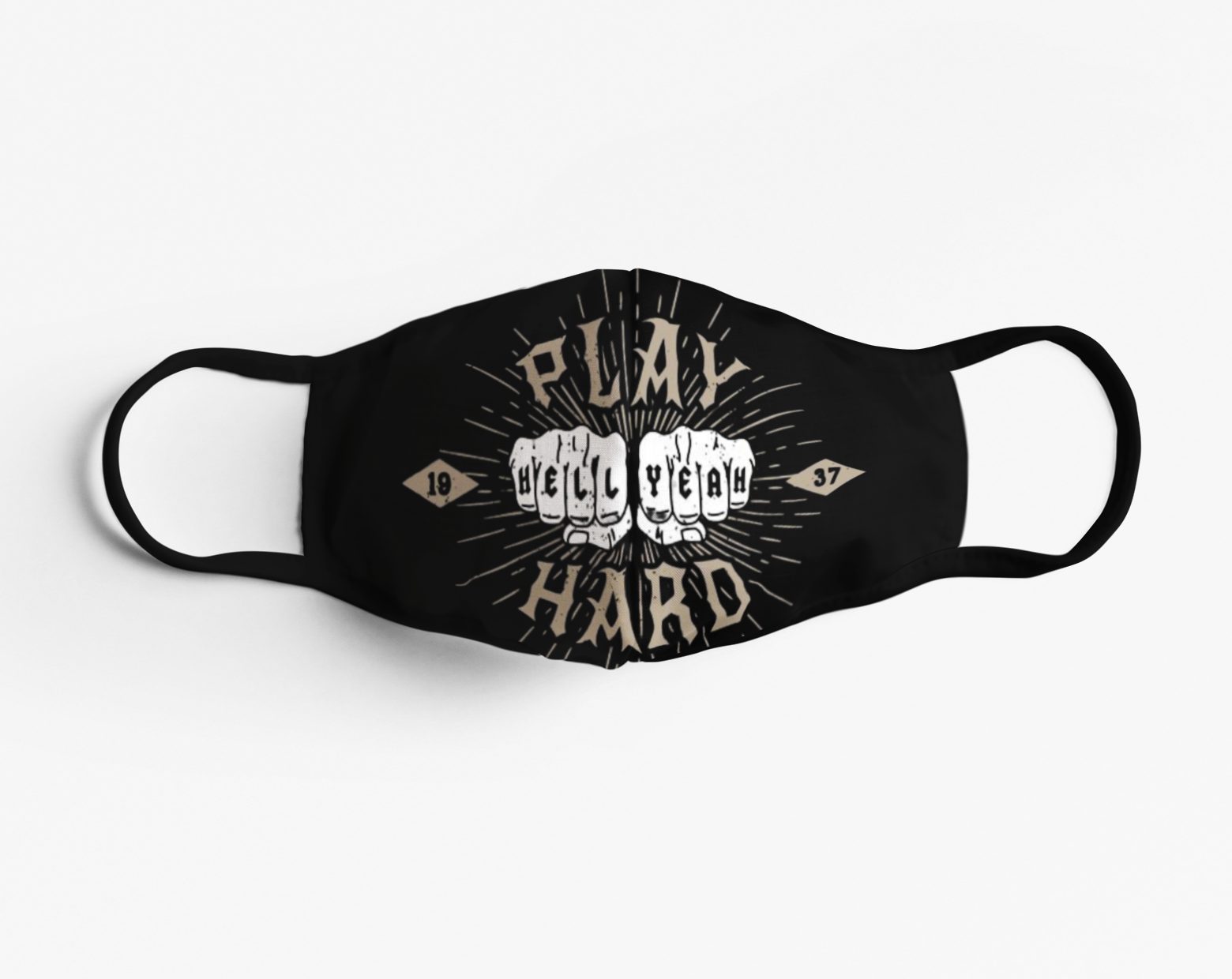 Face Mask Play Hard - Rock ☆ Spirit 