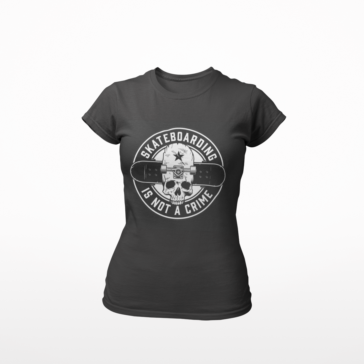 Women T shirt Skate Is Not Crime - Rock ☆ Spirit 
