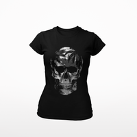 Women T shirt Skull Silver - Rock ☆ Spirit 