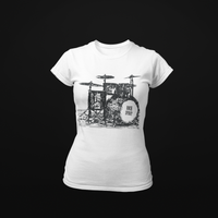Women T shirt Drum Set - Rock ☆ Spirit 