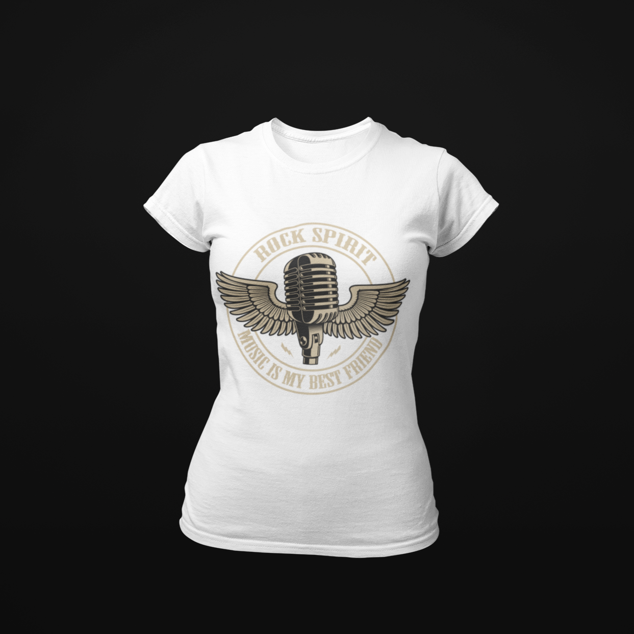 女式 T 恤 音乐是我最好的朋友