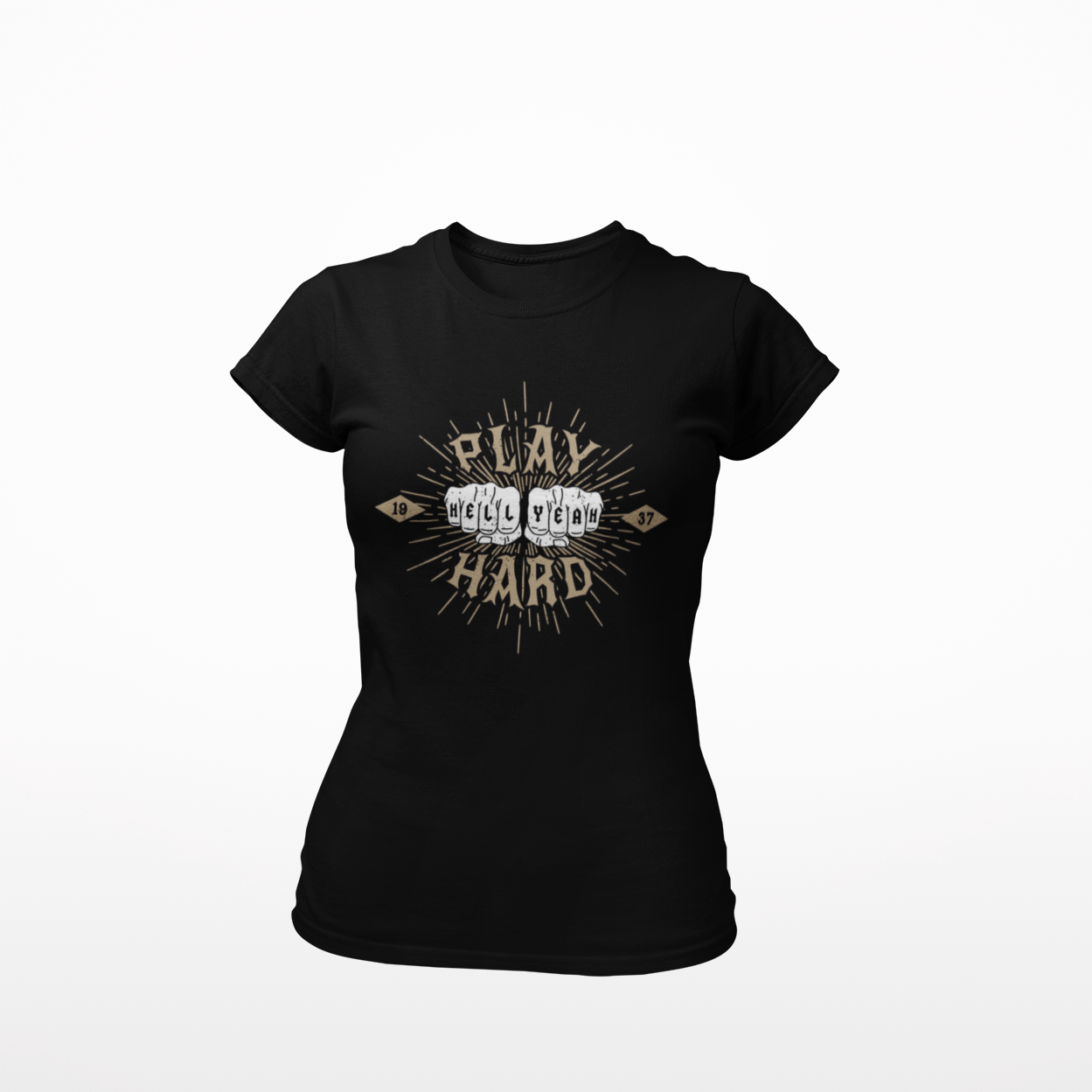 Women T shirt Play Hard - Rock ☆ Spirit 