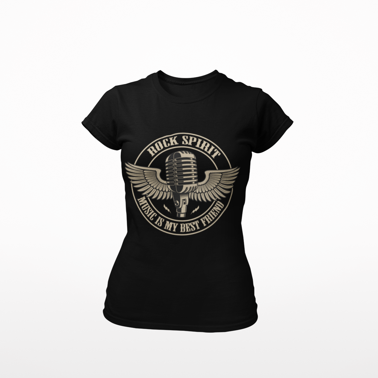 女式 T 恤 音乐是我最好的朋友