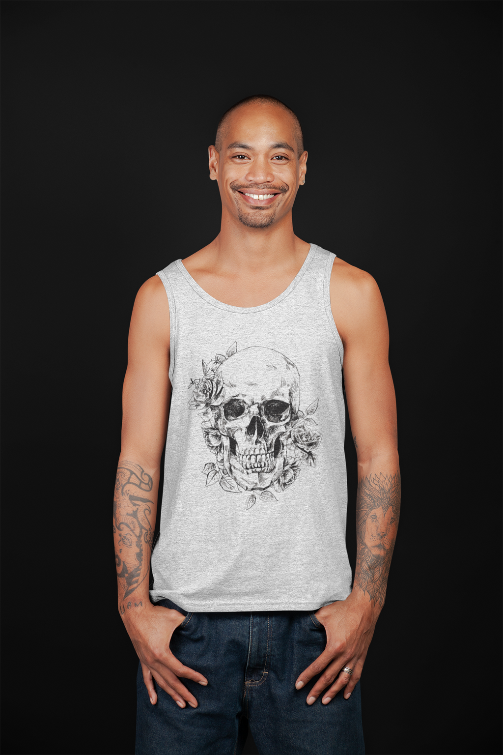 Tank Top Skull Leaf - Rock ☆ Spirit 