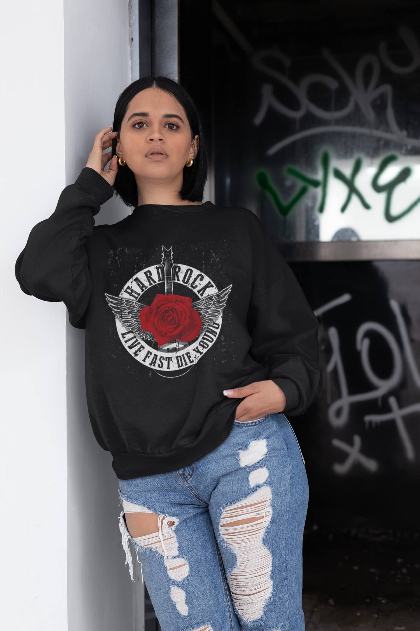 Sweatshirt / Hoodie Hard Rock Rose - Rock ☆ Spirit 