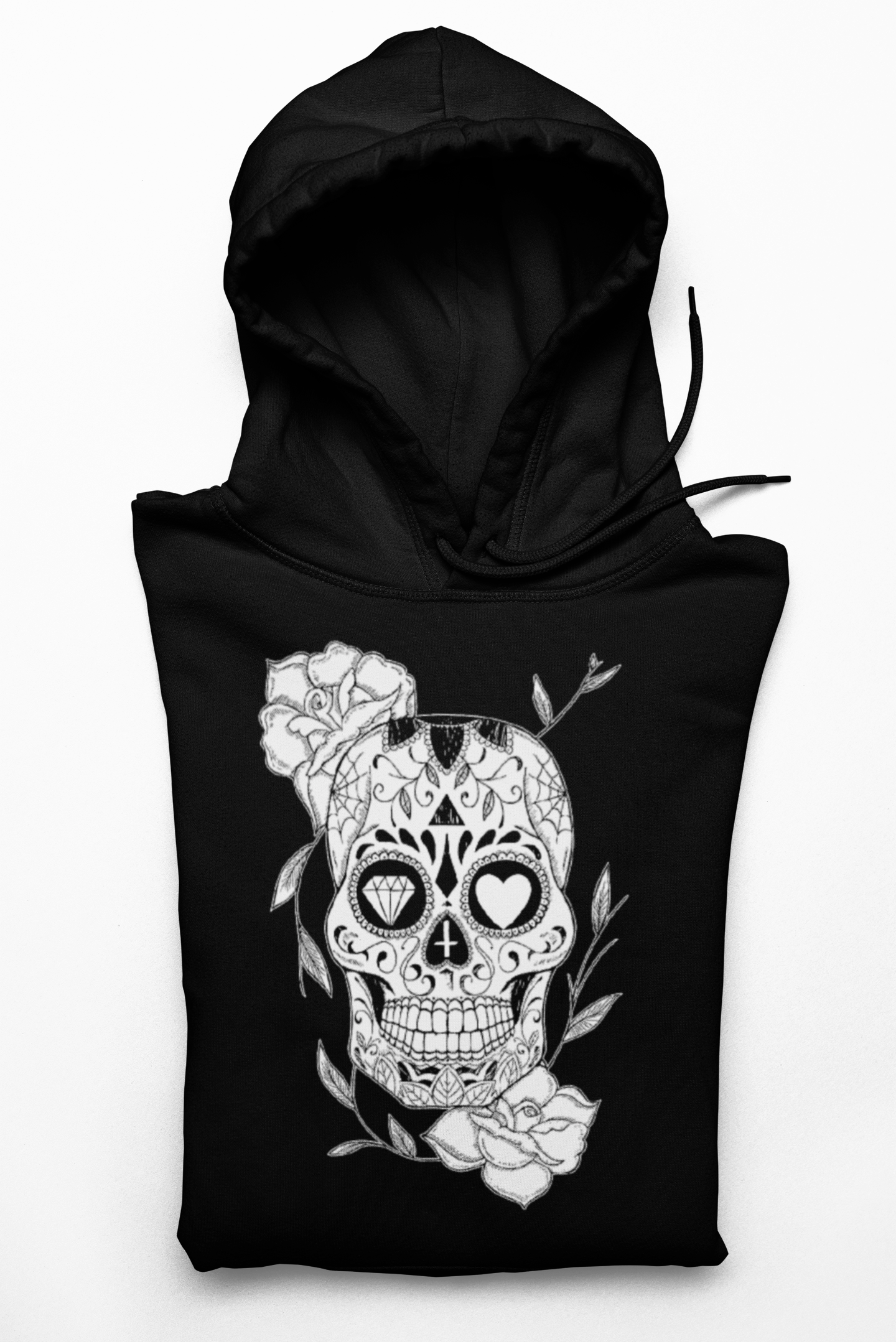 Hoodie Skull Diamante Corazon - Rock ☆ Spirit 