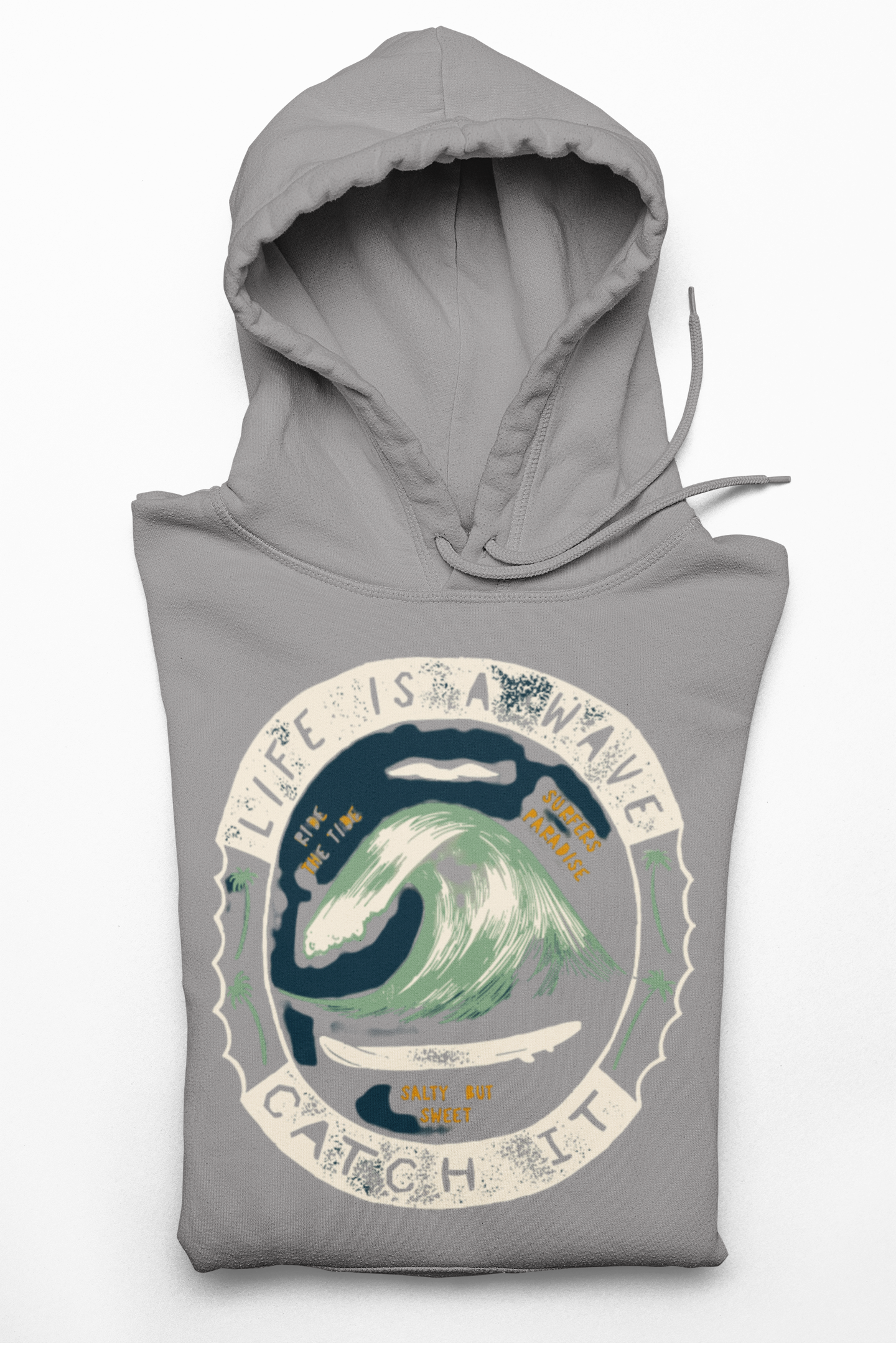 Kapuzenpullover Das Leben ist eine Welle