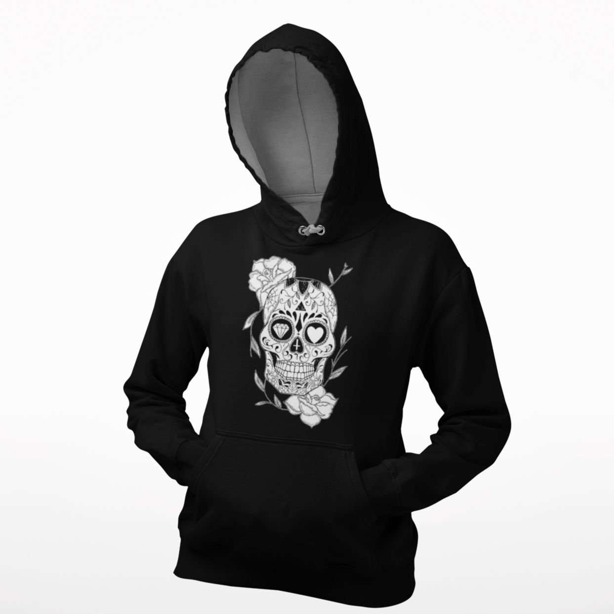 Hoodie Skull Diamante Corazon - Rock ☆ Spirit 