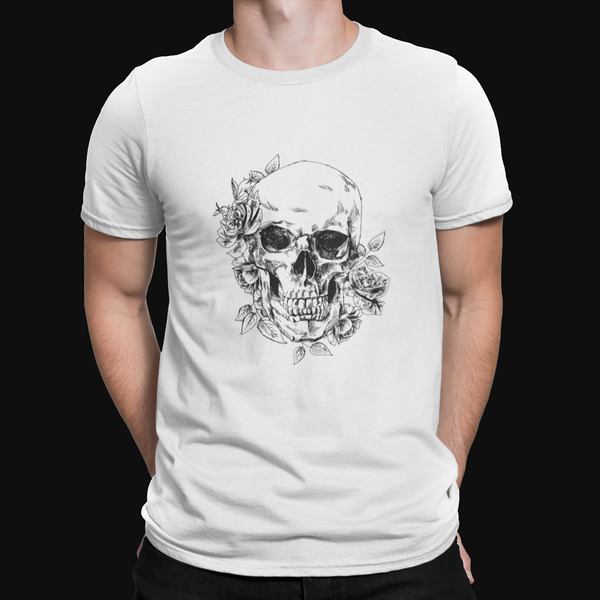 T Shirt Skull Leaf