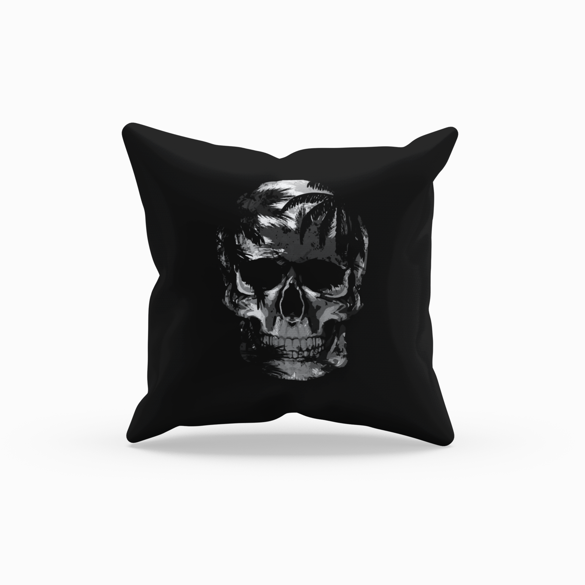 Cushion Cover Skull Silver - Rock ☆ Spirit 