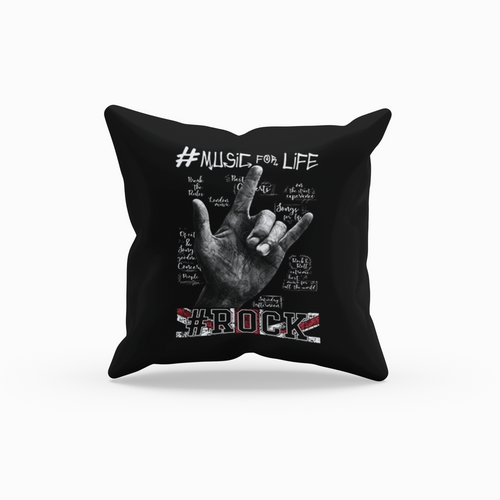 Cushion Cover Music For Life - Rock ☆ Spirit 