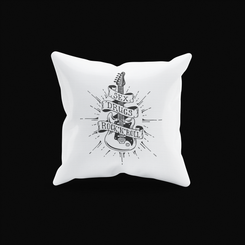 Cushion Cover Sex Drugs Rock N Roll - Rock ☆ Spirit 