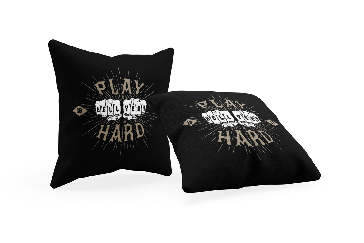 Cushion Cover Play Hard - Rock ☆ Spirit 
