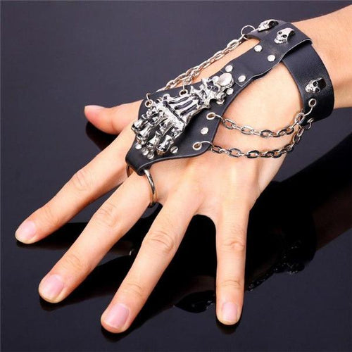 Bracelet Punk Style Slave Genuine Leather. - Rock ☆ Spirit 