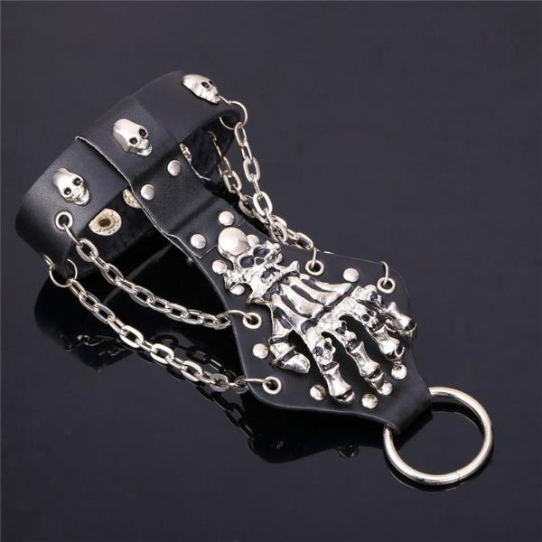 Bracelet Punk Style Slave Genuine Leather. - Rock ☆ Spirit 