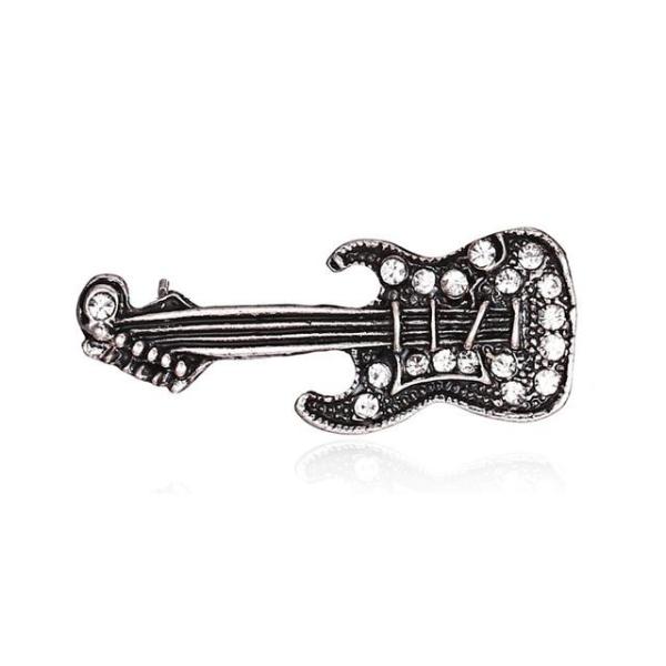 Guitar Brooch Pin Rhinestone Unisex - Rock ☆ Spirit 