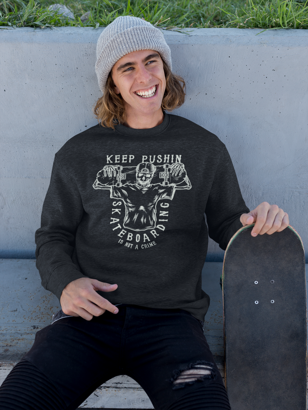 Sweatshirt / Hoodie Keep Pushin - Rock ☆ Spirit 