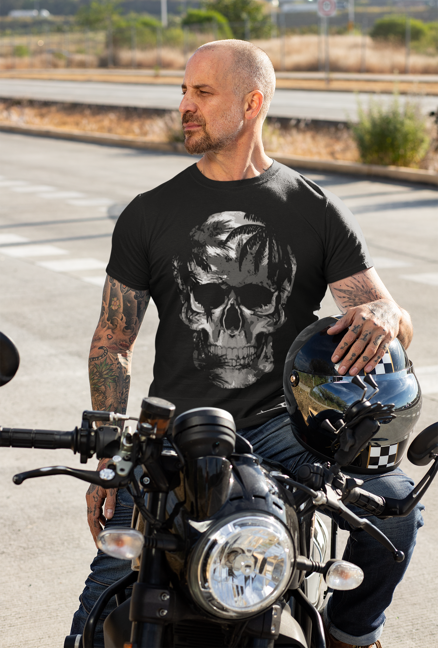 T Shirt Skull Silver - Rock ☆ Spirit 