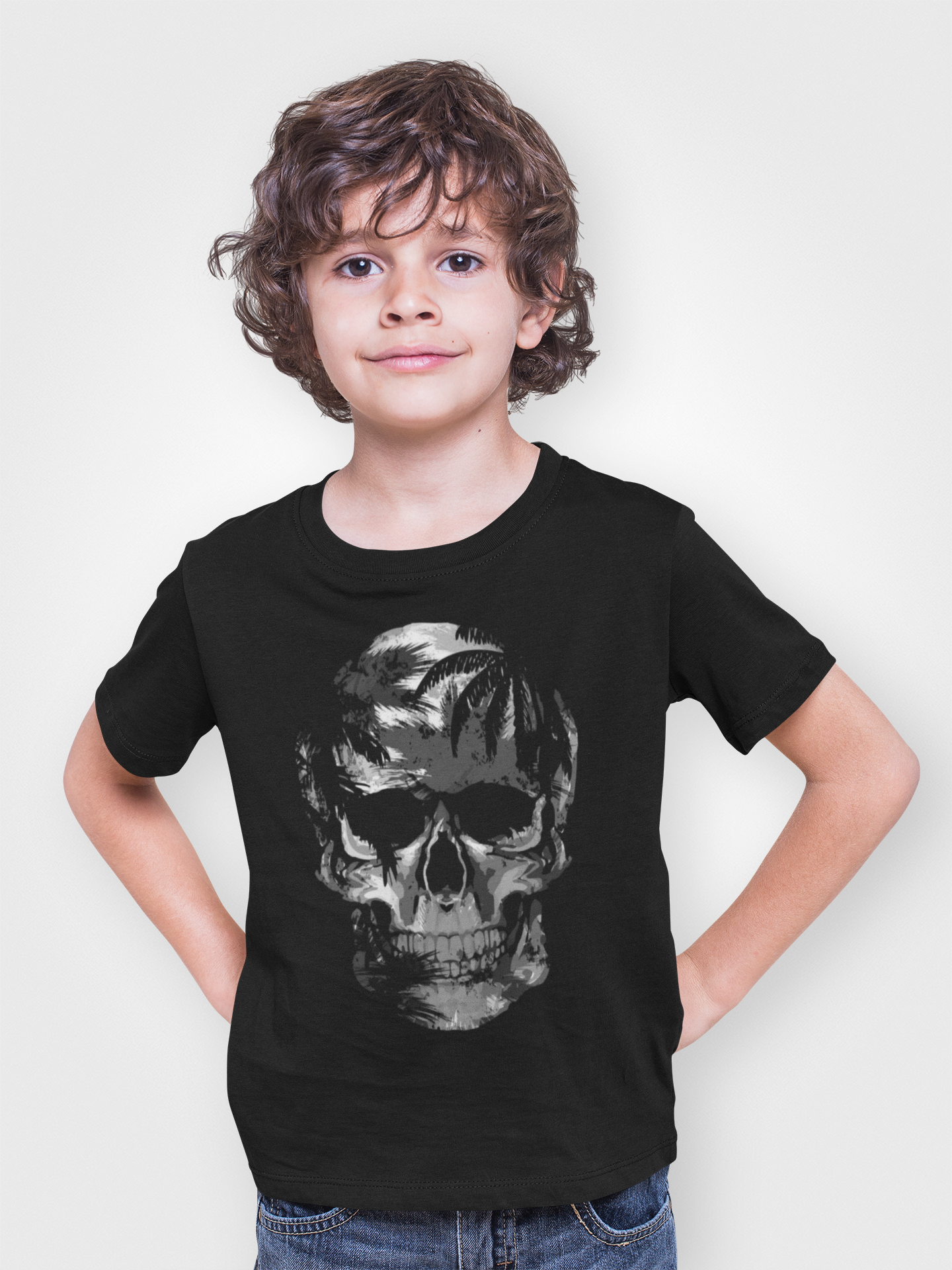 T Shirt Skull Silver - Rock ☆ Spirit 
