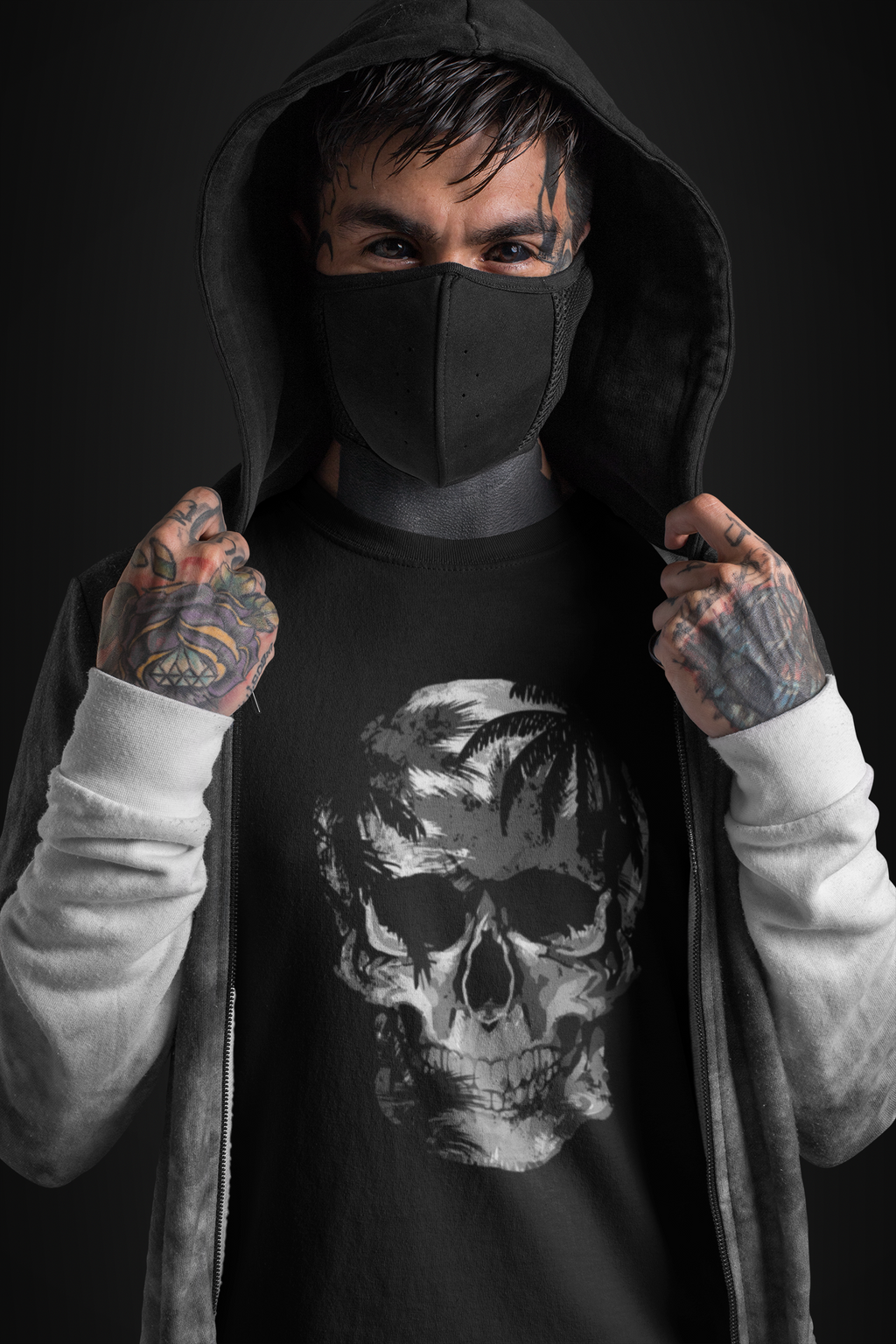 Sweatshirt / Hoodie Skull Silver - Rock ☆ Spirit 