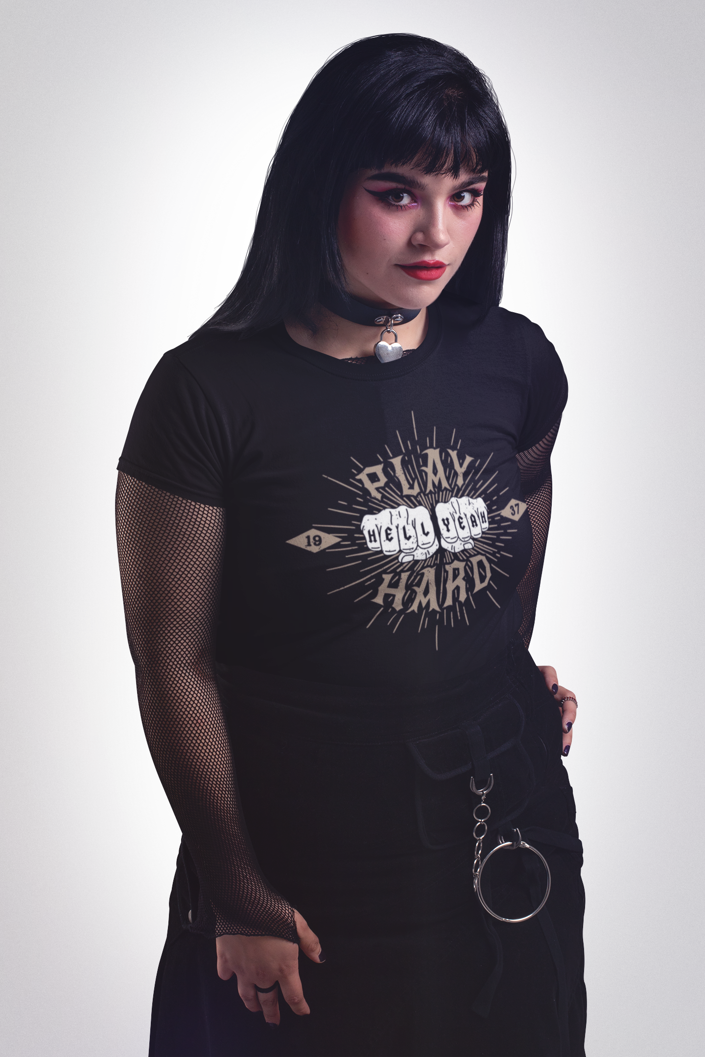 Women T shirt Play Hard - Rock ☆ Spirit 