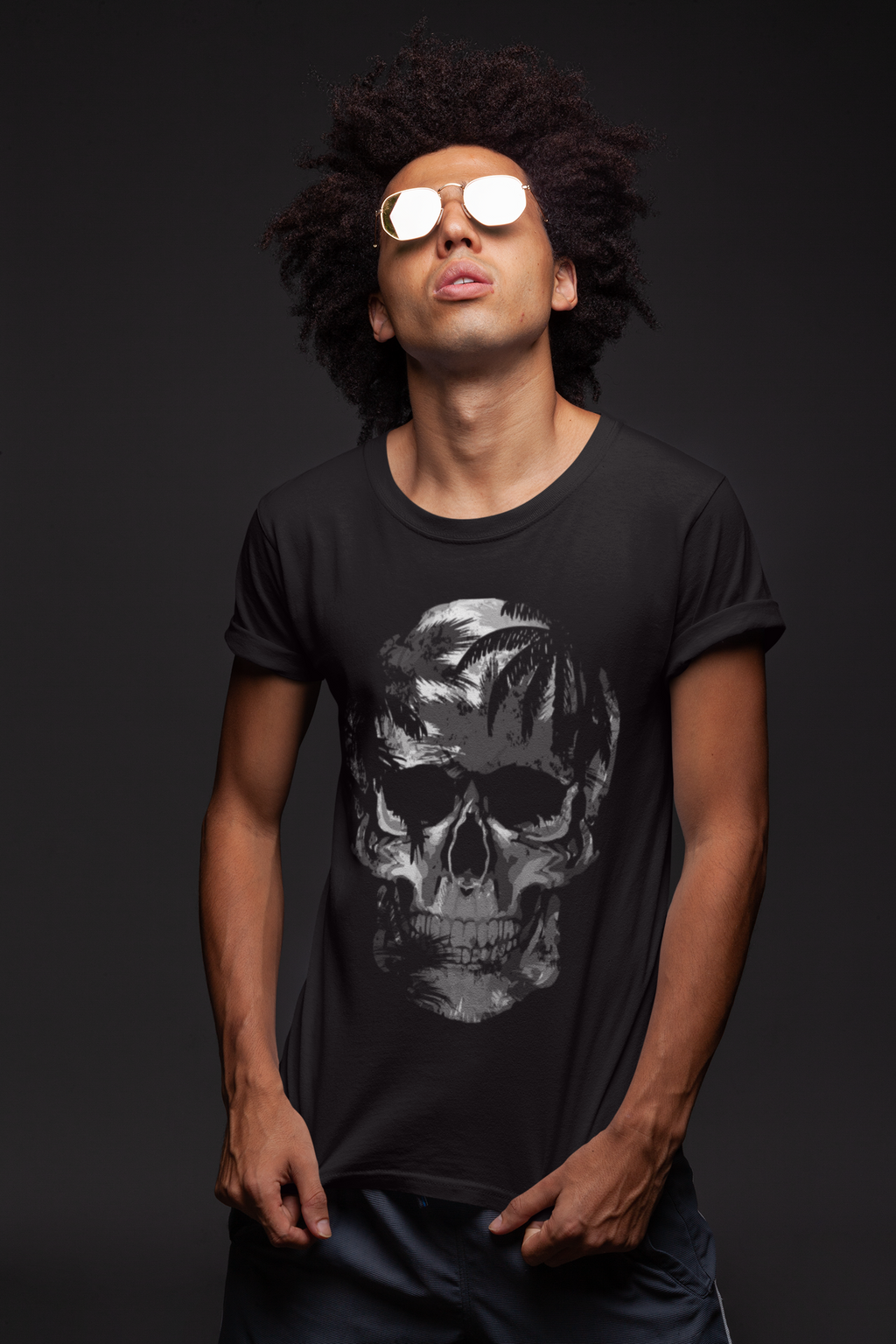 T Shirt Skull Silver - Rock ☆ Spirit 