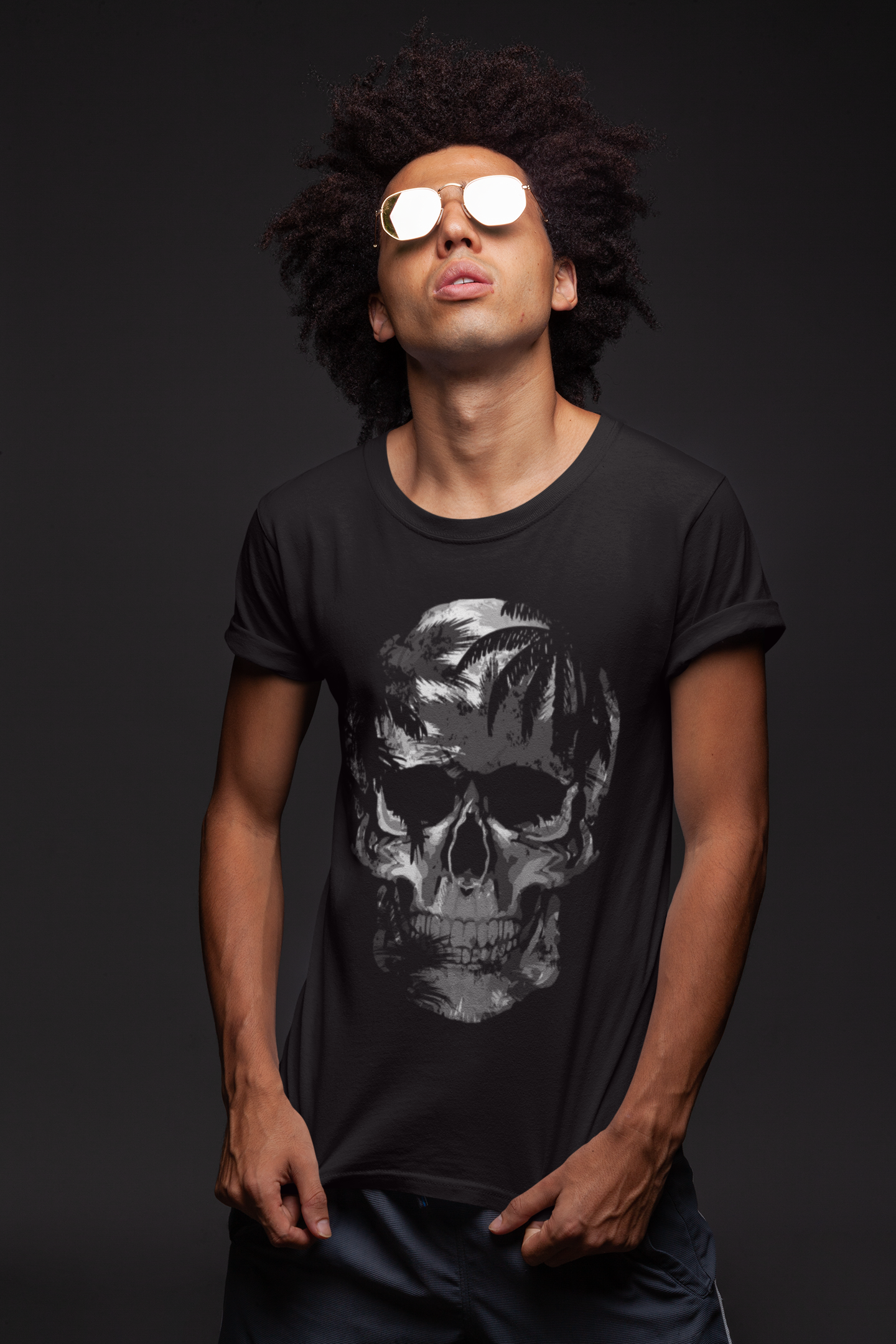 T Shirt Skull Silver - Rock ☆ Spirit 