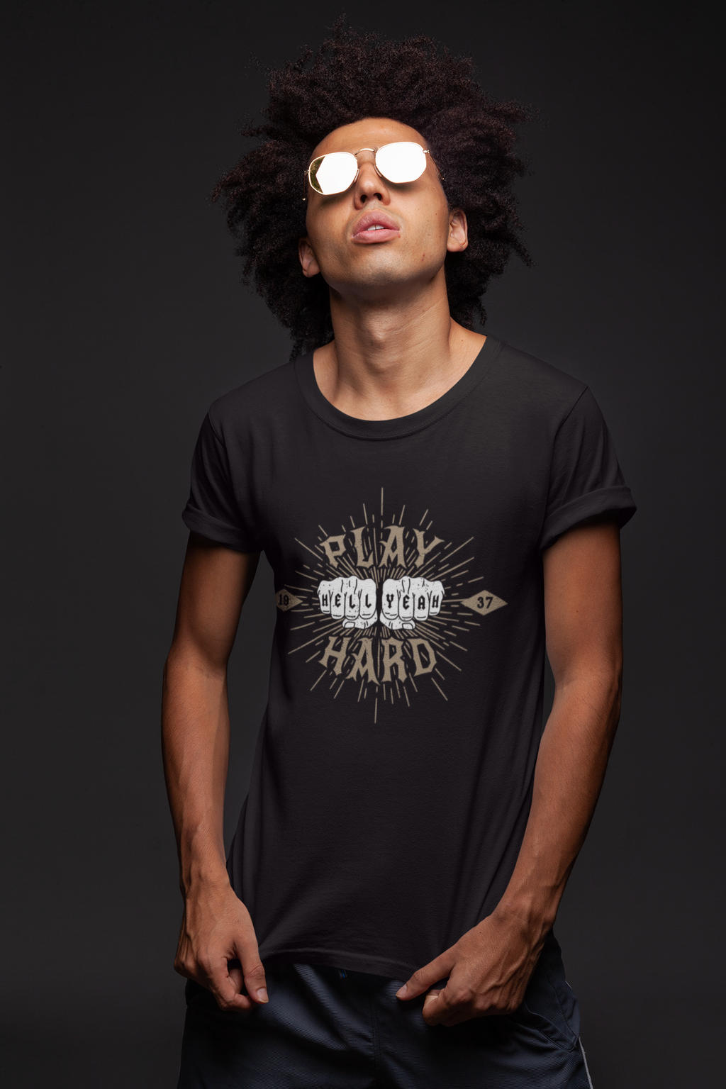 T Shirt Play Hard - Rock ☆ Spirit 