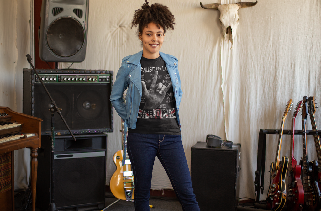 Women T Shirt Music For Life - Rock ☆ Spirit 