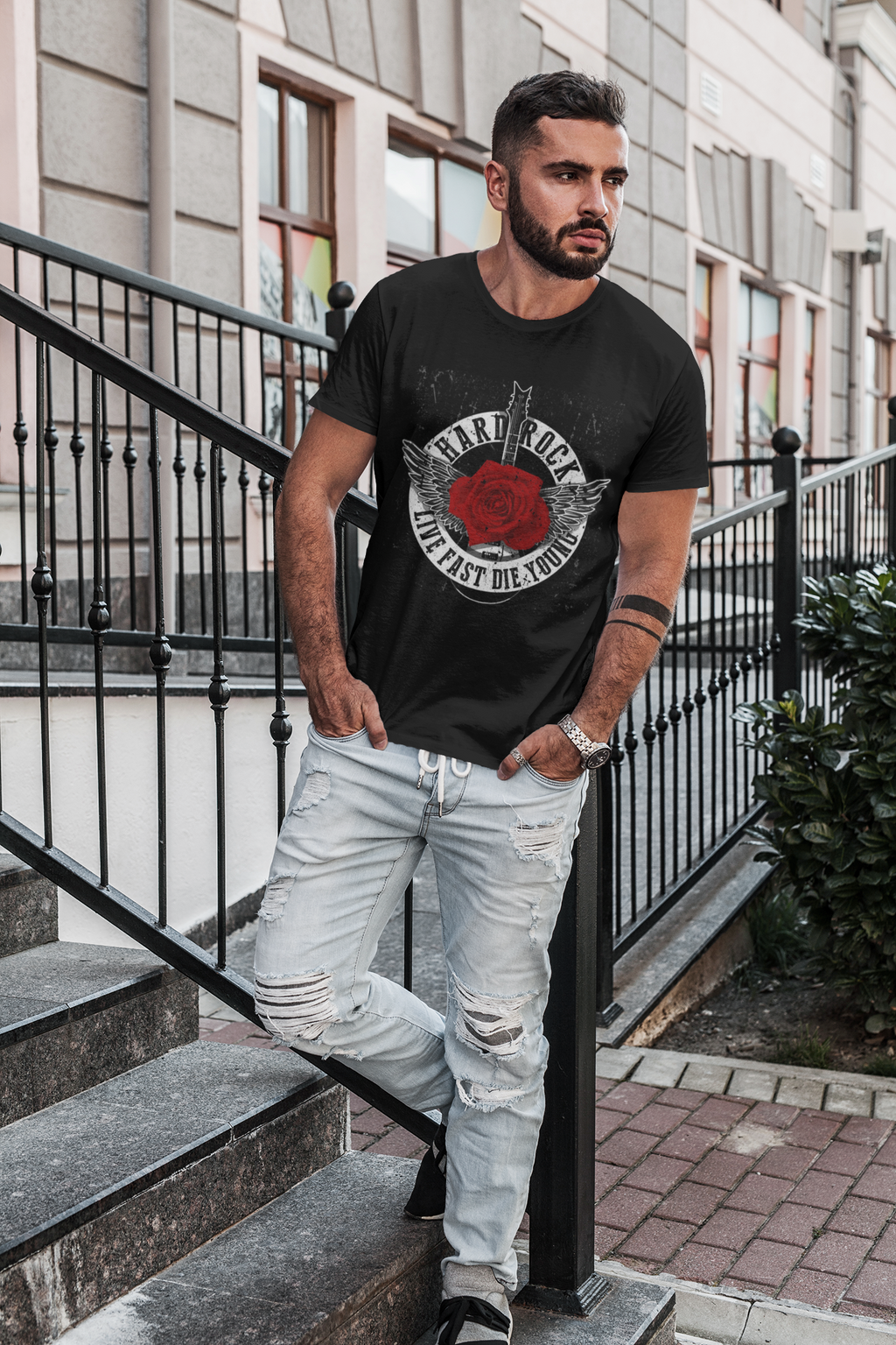 T Shirt Hard Rock Rose - Rock ☆ Spirit 